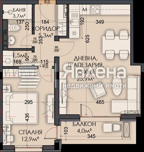 Мезонет с четири стаи, морска панорама и Акт 16