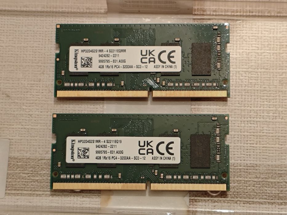 ОЗУ 4ГБ DDR4 3200MHz Kingston. Оперативная память для ноутбука.