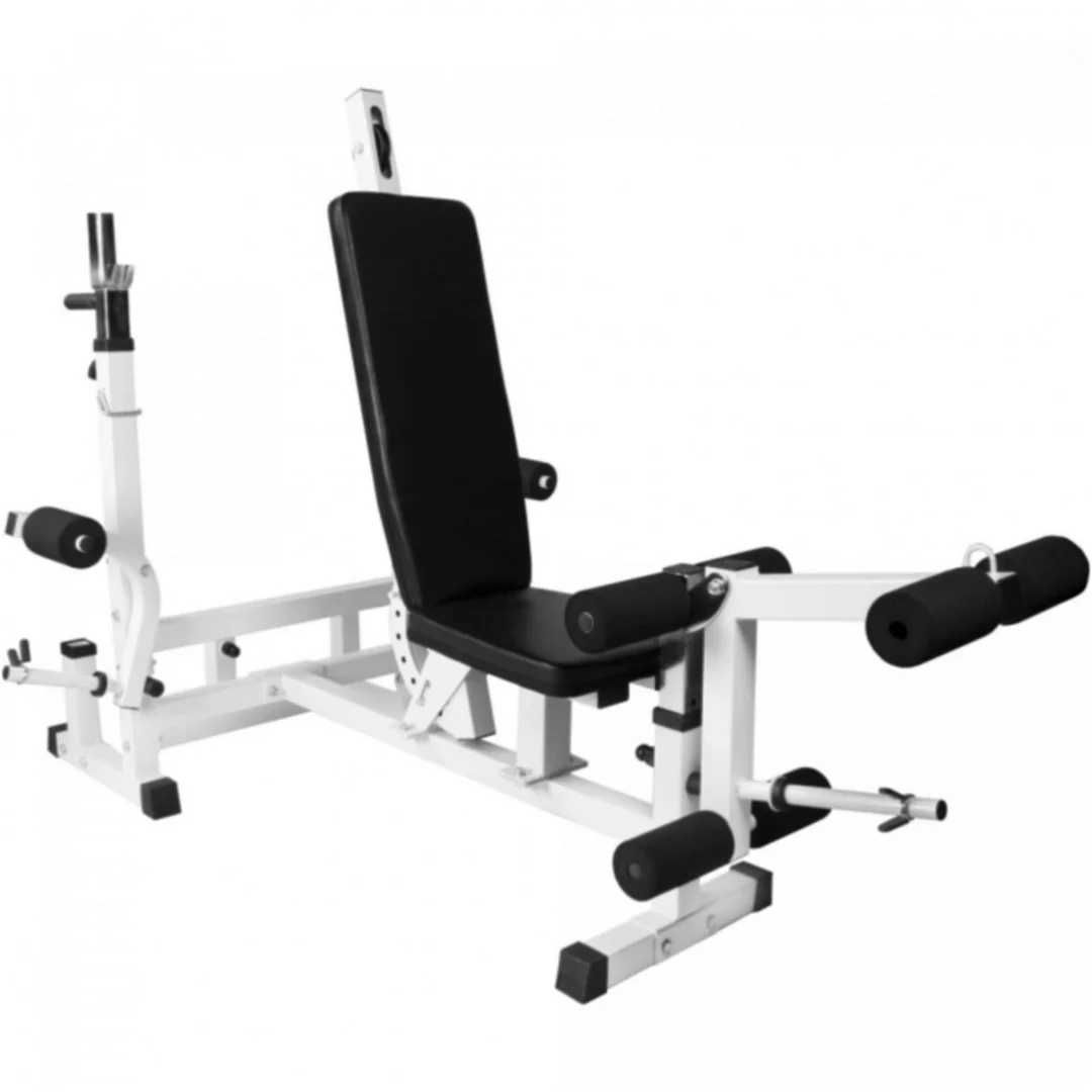Banca multifunctionala cu set gantere cromate de 108kg