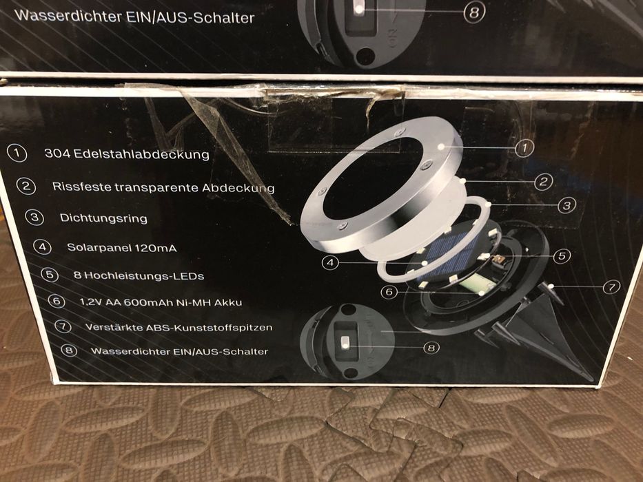 Vand lampi de iluminare gradina set de 8 bucati