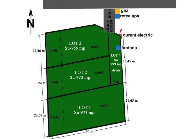 Teren intravilan ptr casa in Barnova,utilitati!