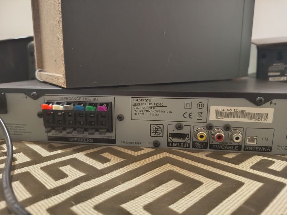 Sony HBD-TZ140 Home Cinema 5.1 – fara telecomanda, stare excelentă, HD