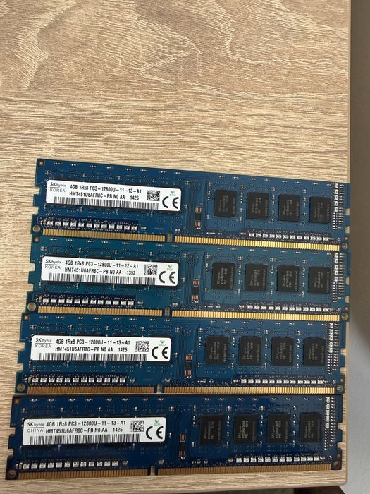 16Gb DDR3 1600Mhz (4X4)