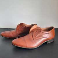 Pantofi piele Leofex marime 42-43 maro