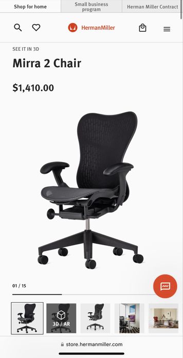 Scaun de birou ergonomic Herman Miller Mirra 2 | NU Aeron