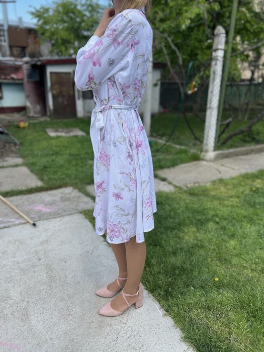 Rochie alba cu flori S/M