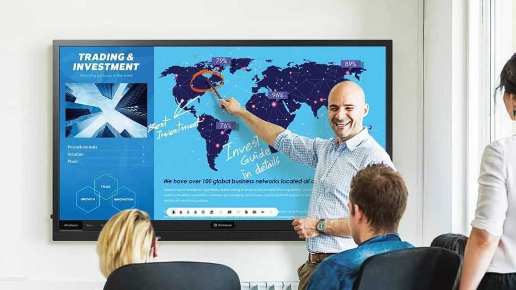 Интерактив панель 75″ — универсальное решение: Android + Windows