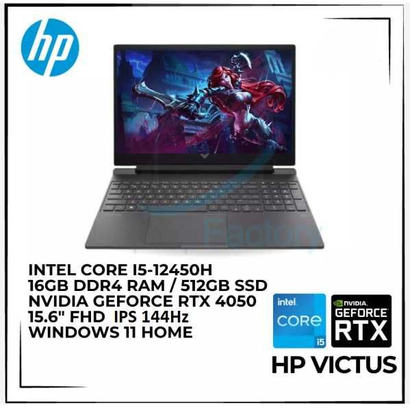 HP VICTUS 15 FHD IPS 144Hz, Core™ i5-12450H, 16GB, 512GB SSD, RTX 4050