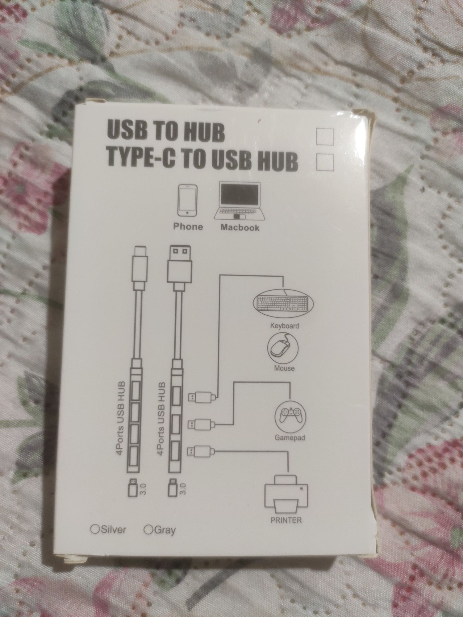 Otg hub type-c със 4 порта универсално