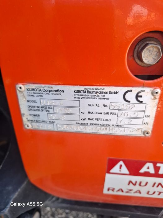 Excavator  KUBOTA U 48 -4