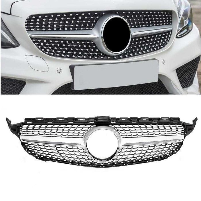 Хром диамантена решетка Mercedes C класа W205, S205, C205 камера