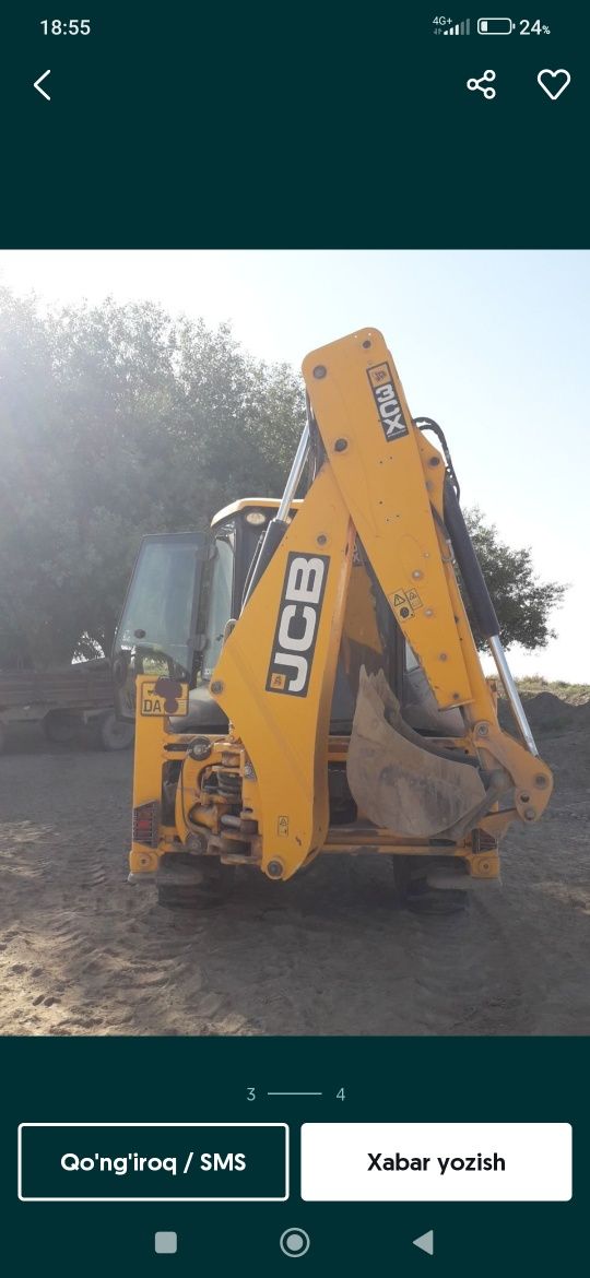 JCB ekskavator pogruscchik xizmati oylik kunlik kelishilgan narxlarda