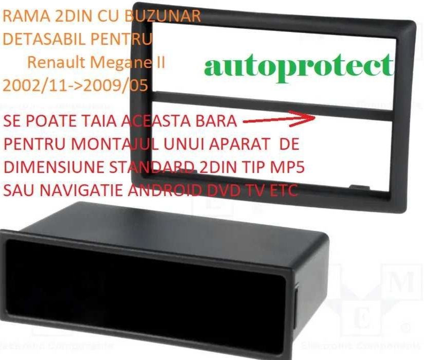Rama dedicata Renault Megane pentru aparate cu ecran 7 inch 2DIN MP5