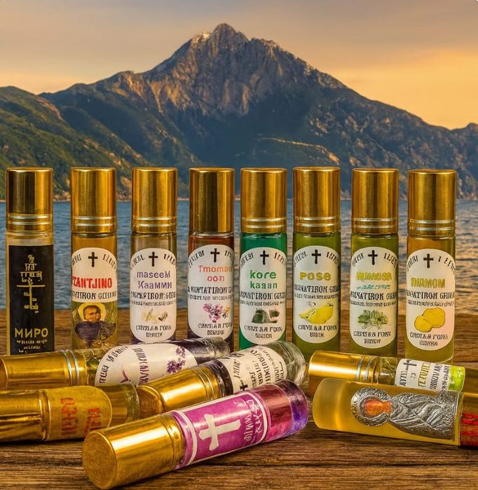 “3 Mirurii  de La Icoanele”Maicii Domnului”Grecia Sfantul Munte Athos