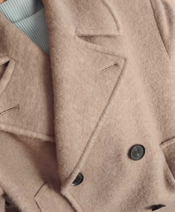 Палто zara в кафяво