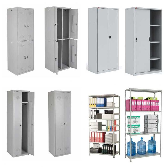 Шкафы Металлические для Раздевалки и Офиса. Стеллажи для Склада
