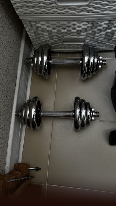 Гантелей хромированые состояние новый