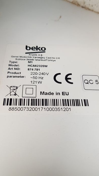 Hota Beko pentru bucatarie