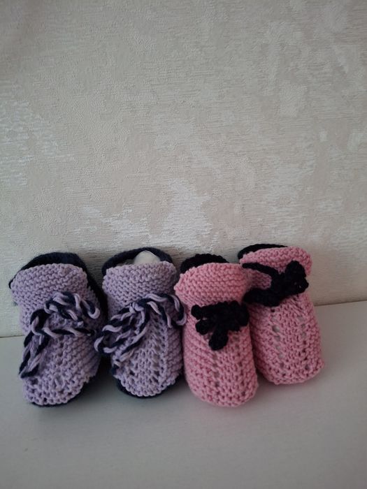 Пинетки вязаные, новые ,12 см