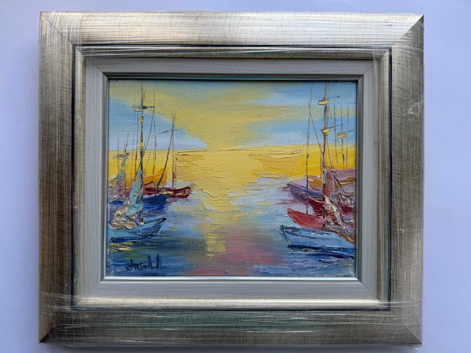 Маслена картина Слънчевият пристан, Анелия Тодорова