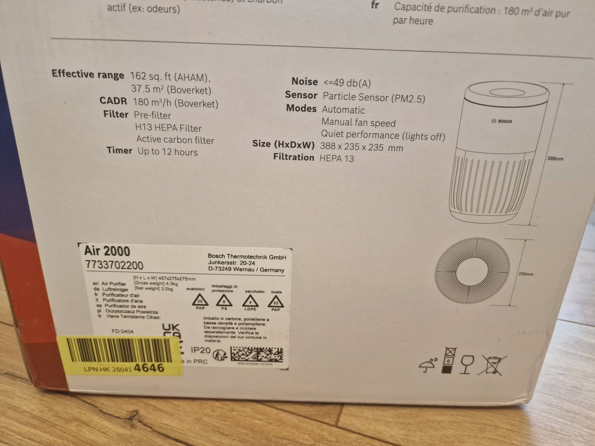 Purificator de aer Bosch Air 2000