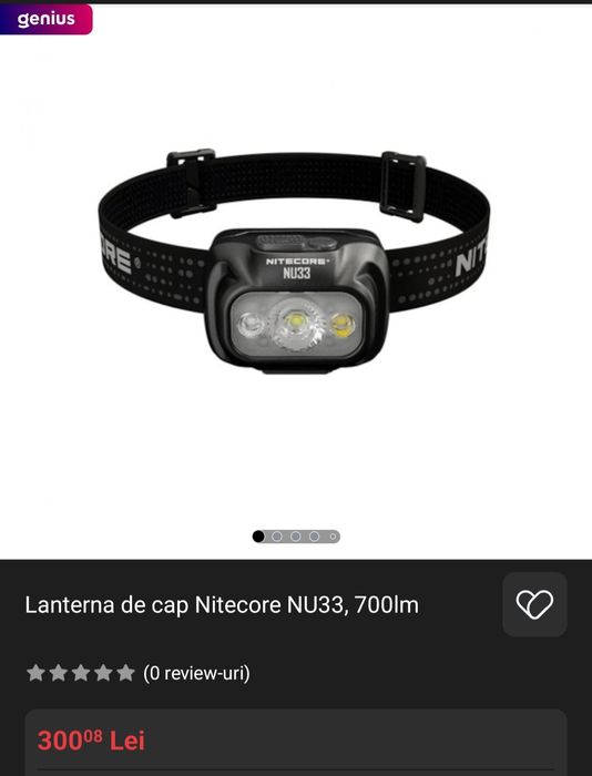 Nitecore NU33 lanterna frontala, 700lm
