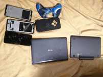 Vând 3 tel, o husa de contralerps 4 și laptop Asus 2in1 pt piese toate