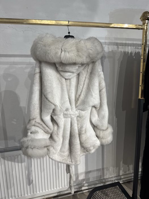 Geaca Alcantara cu Blana de Vulpe