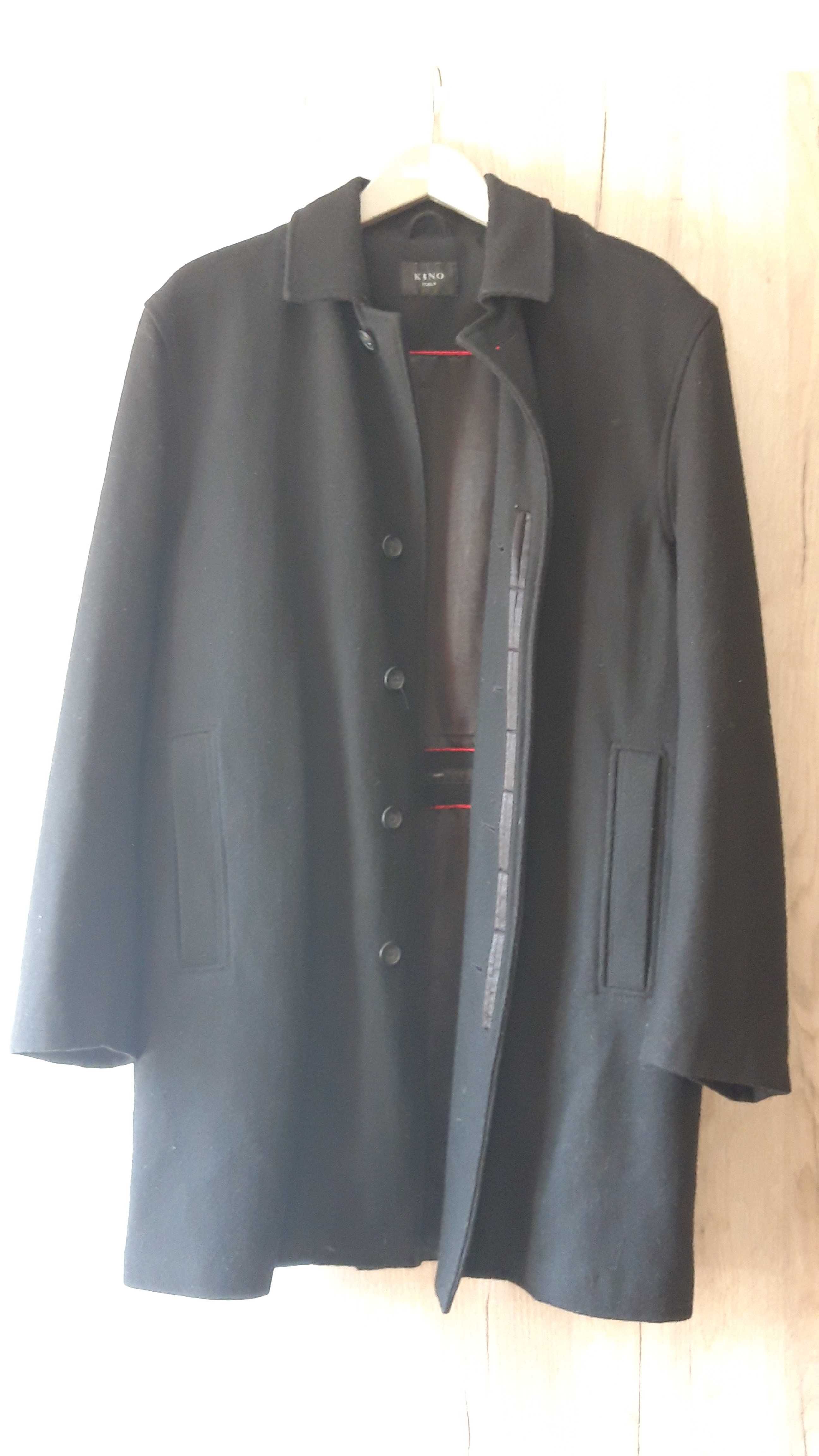Италианско мъжко черно палто размер М