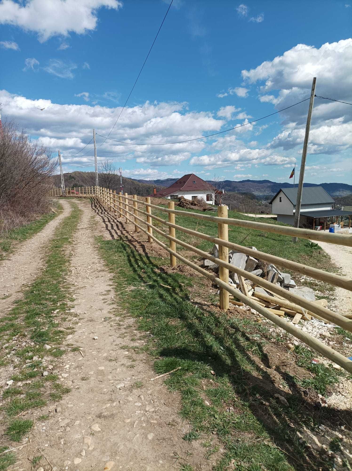 Garduri si Imprejmuiri din Lemn Rotund pentru Terenuri Agricole