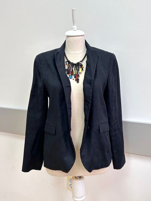 Massimo Dutti ленено страхотно черно сако актуален модел