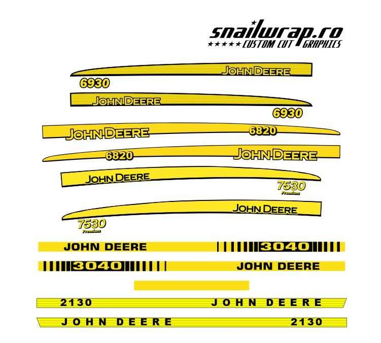 Stickere autocolante / dungi John Deere 6210, 6410, 6220, 6820, 6600