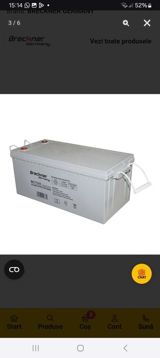 Invertor Breckner 3,2 kw si acumulatori cu gel  12 V /200A super preț