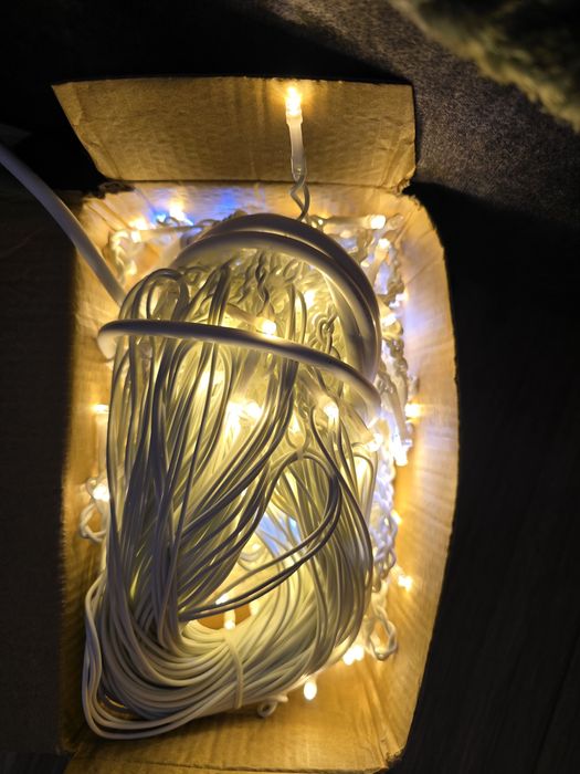 Instalație led tip Țurțuri, alb cald, flash 50m