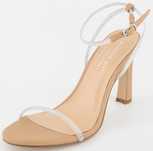 Sandale nude cu toc, 37