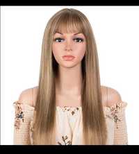 Peruca par natural uman 100% blond suvitat NOUA