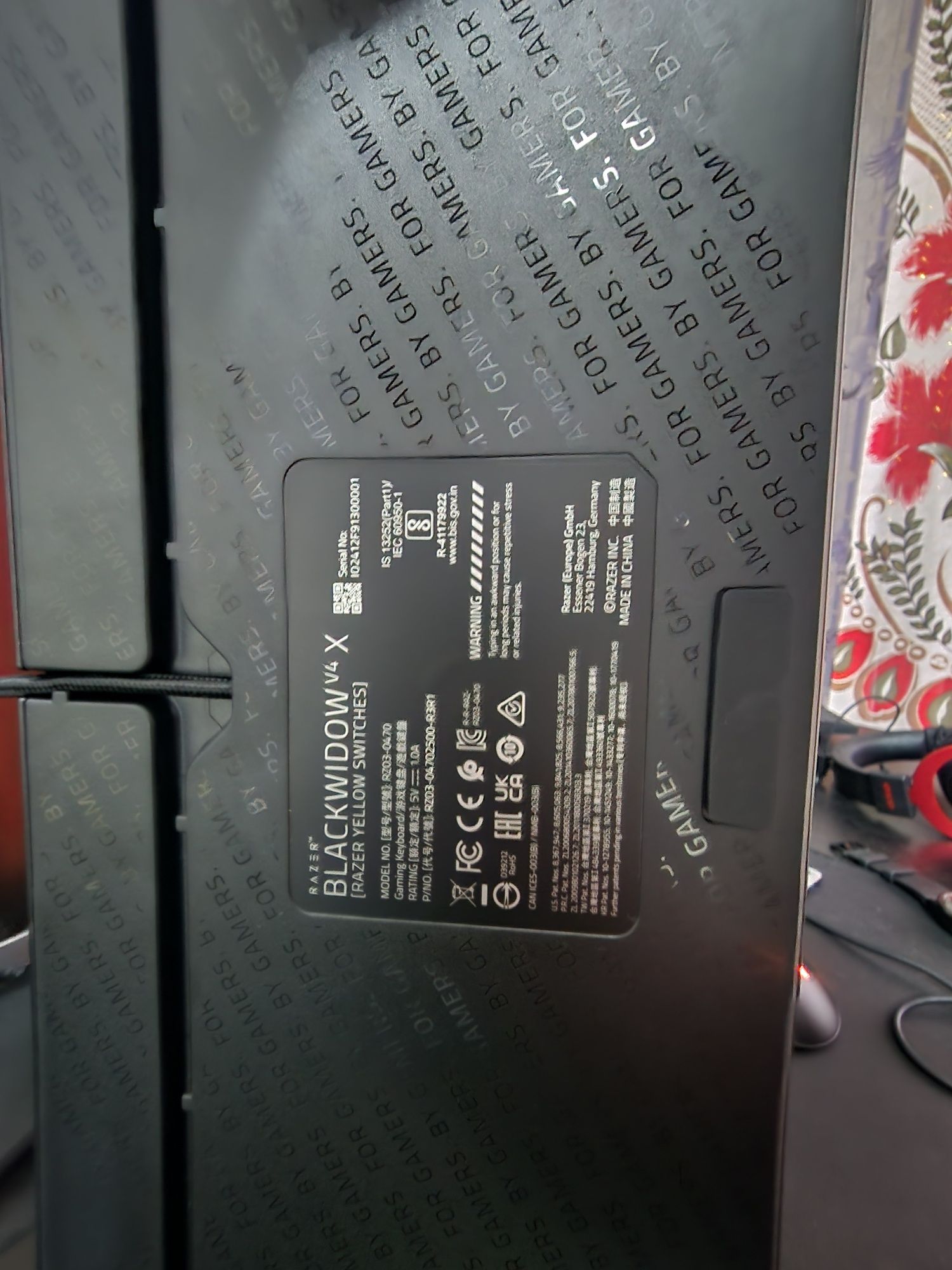 Игровая клавиатура Razer blackwidow v4 x (жёлтые свитчи)