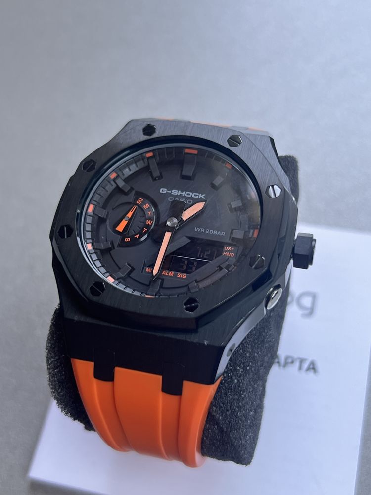 Casioak / Casio G-Shock GA-2100 Mod Orange/Black