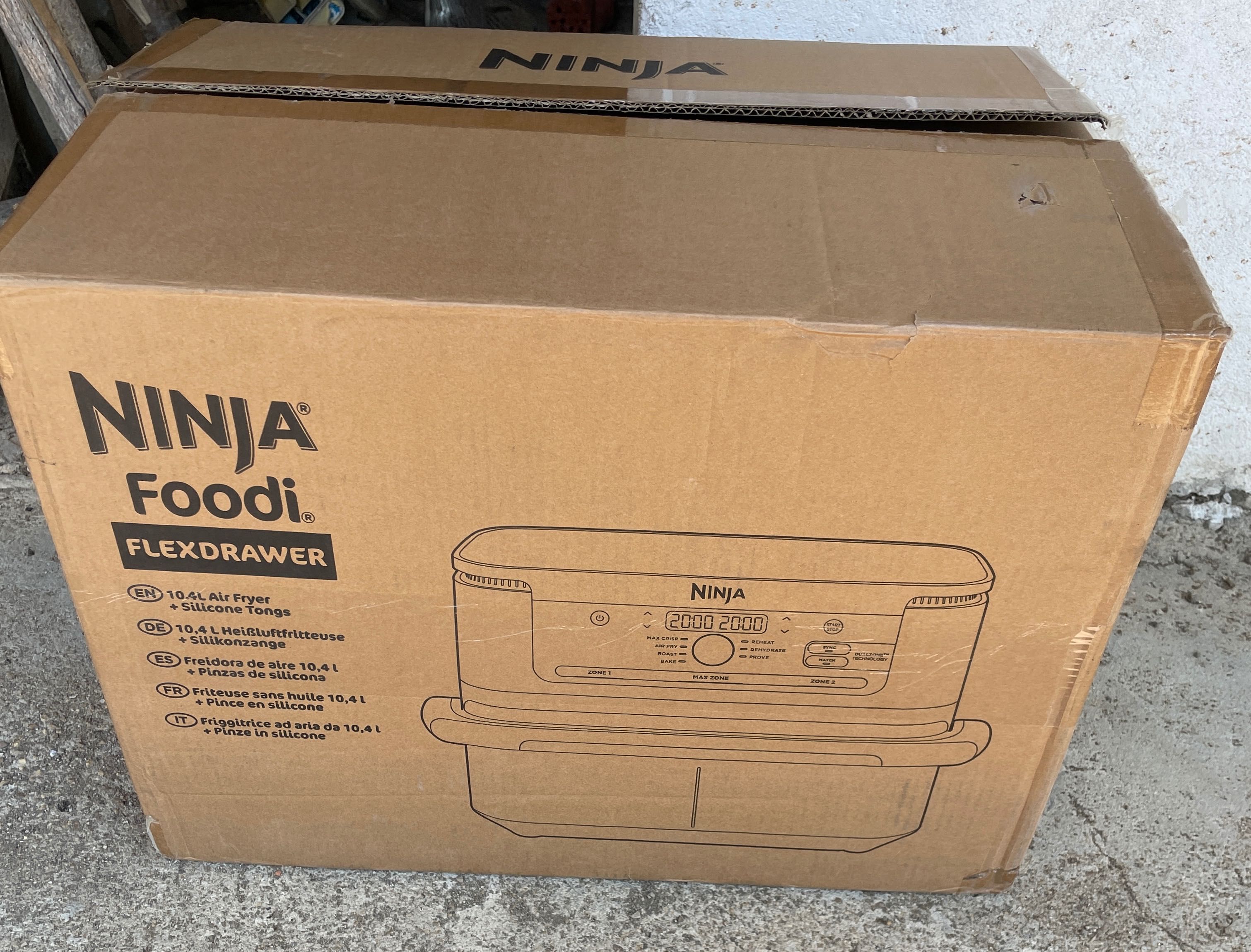 Еър фрайър Ninja Foodi FlexDrawer AF500EUCP, капацитет за храна 2 кг.