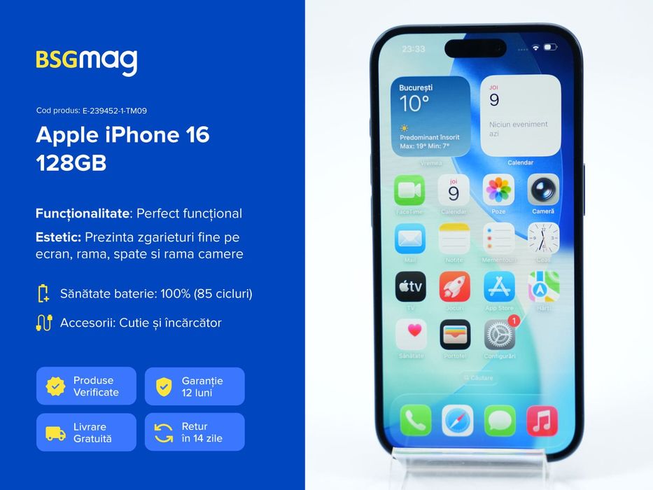 Telefon Apple iPhone 16 128GB - BSGmag