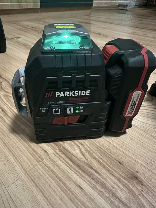 Parkside 3X360 лазер с зелен лъч