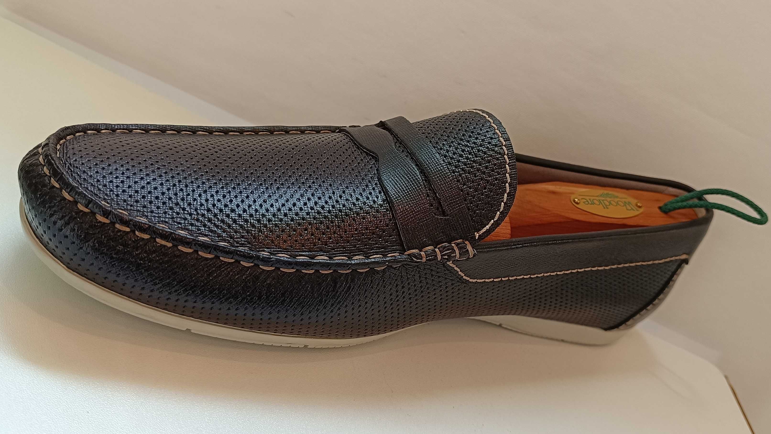 Pantofi loafer 44 slip on Stonefly NOI super confort piele naturala