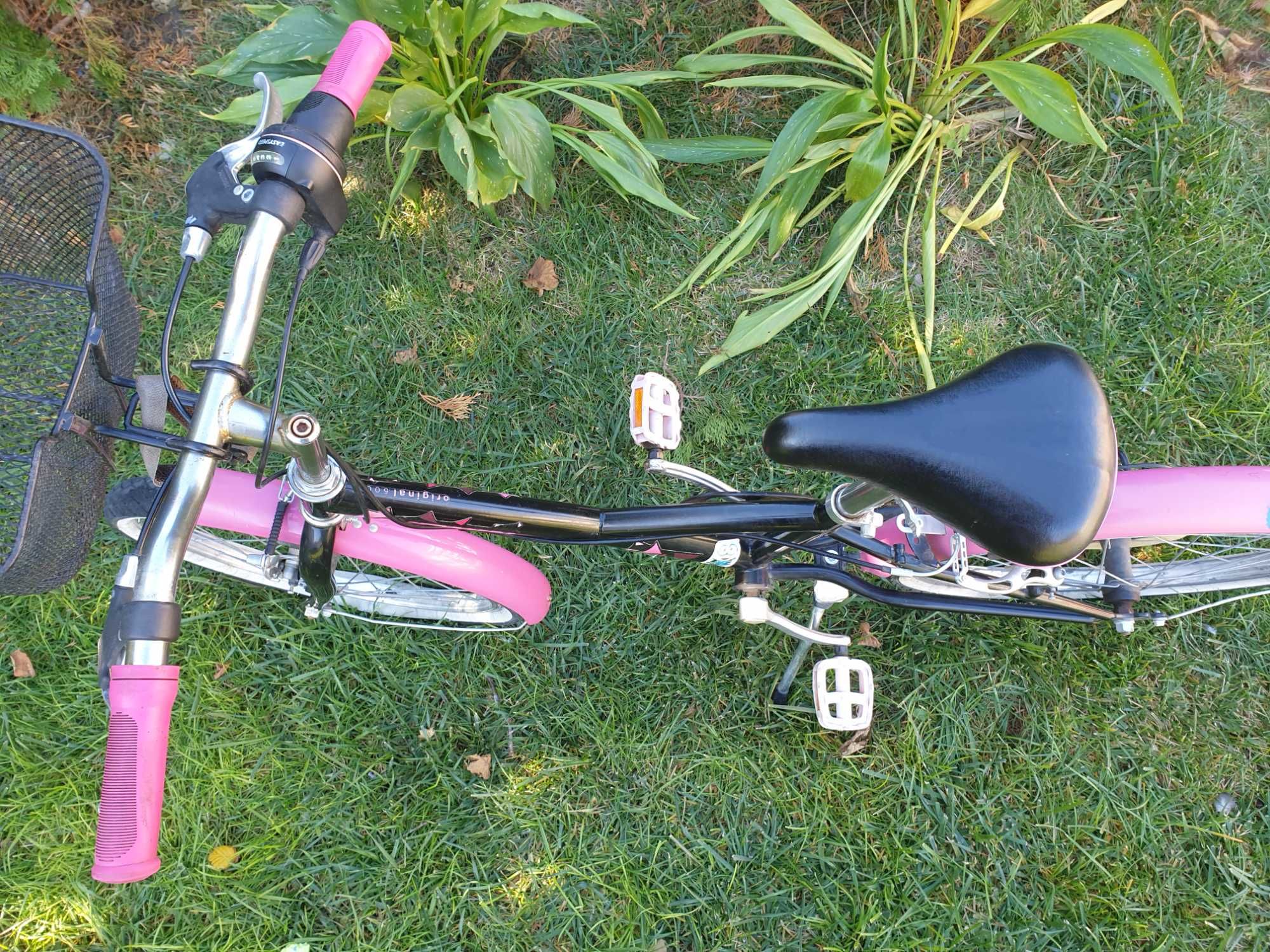 Детско колело BTWIN розово 6 скорости с кошница