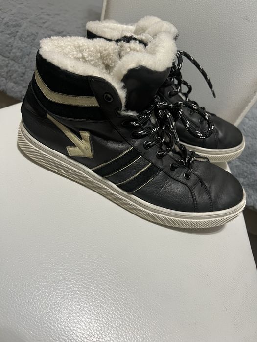 Ботинки кожаные зимние