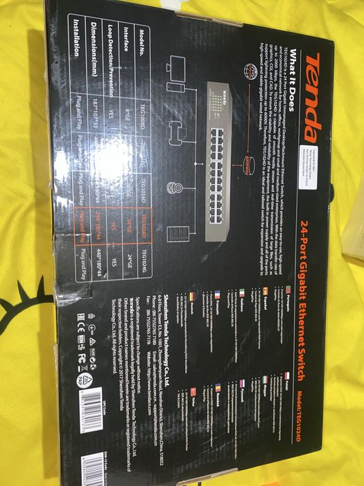 24 porturi Gigabit – TENDA TND-TEG1024D