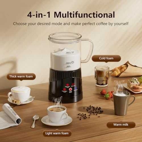 Нов Автоматичен фротер за мляко 400 мл – гореща и студена пяна напитки