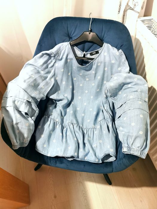 Bluză baby blue denim