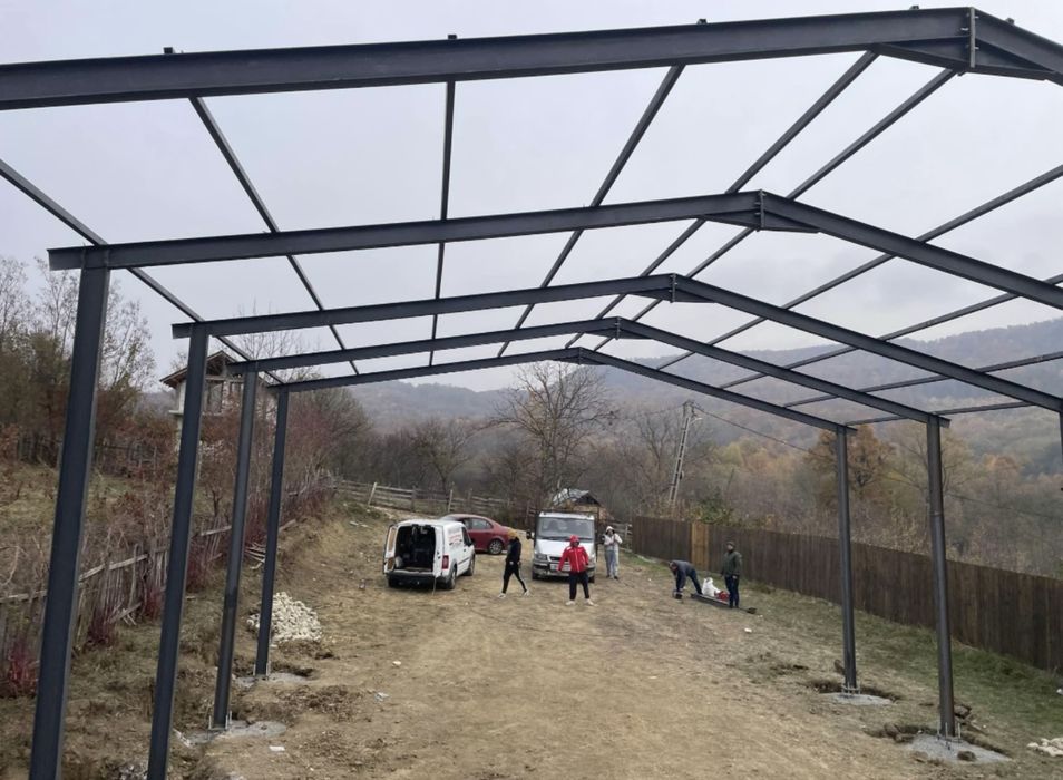 Vând hală metalică 7 m lățime cu 20 m lungime cu 4 m la streașină