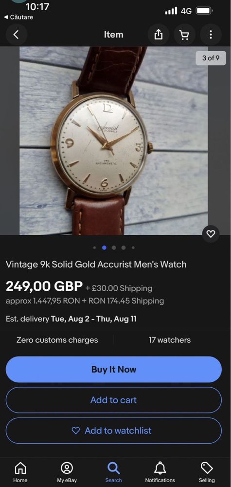 Ceas Accurist Mecanic / schimb