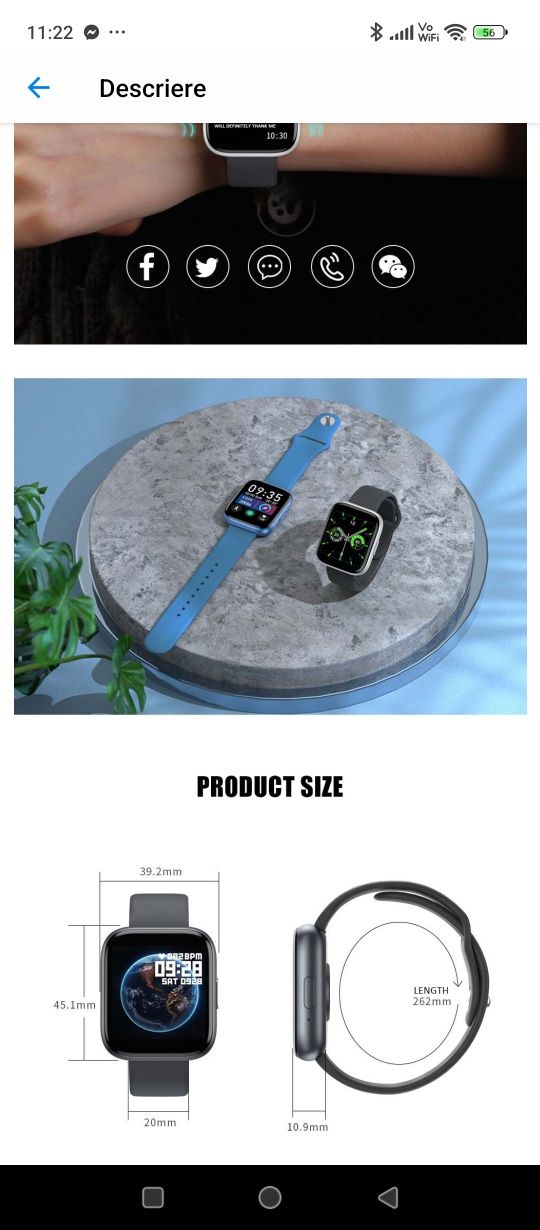 Smartwatch AMOLED nou